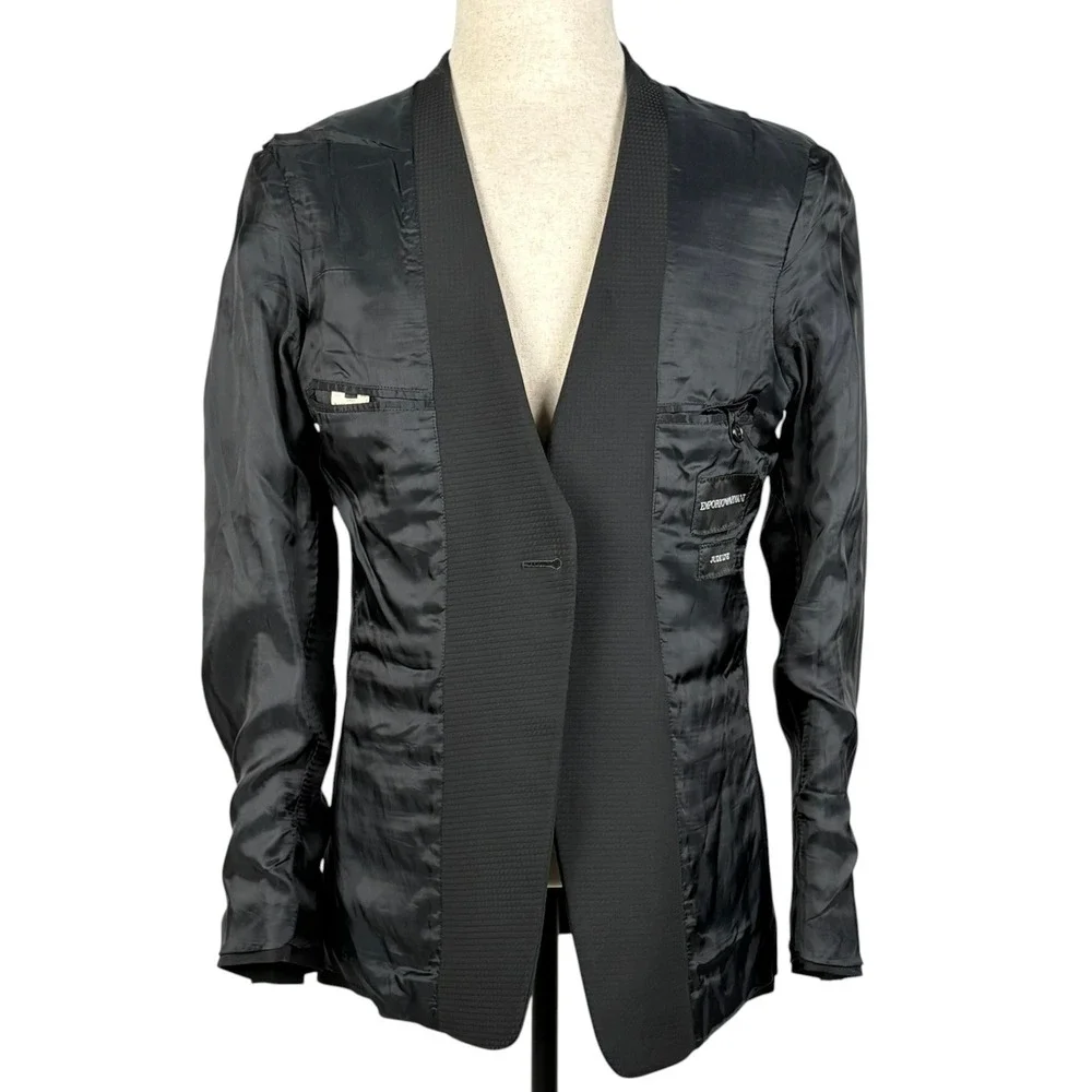 Emporio Armani Jude Line Blazer Mens 38US 48IT Black Single Button Italy